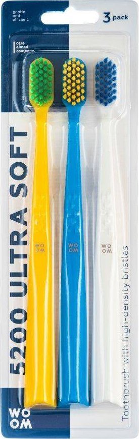 Woom Woom 5200 Ultra Soft Toothbrush szczoteczka do zębów z miękkim włosiem 3szt.