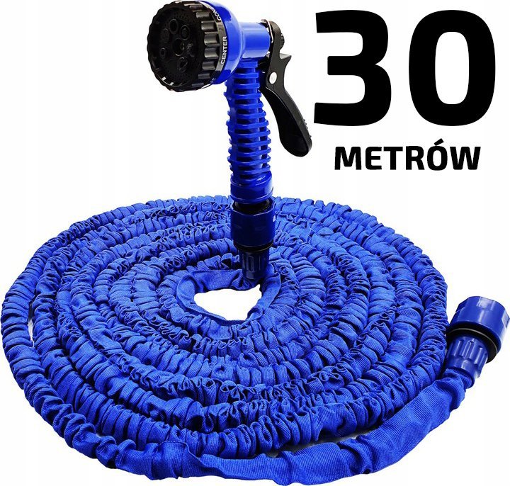 Verk Wąż ogrodowy X-HOSE rozciągliwy pistolet 10-30m niebieski