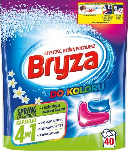 Bryza BRYZA Kapsułki do Prania 4w1 SpringFresh Kolor40szt