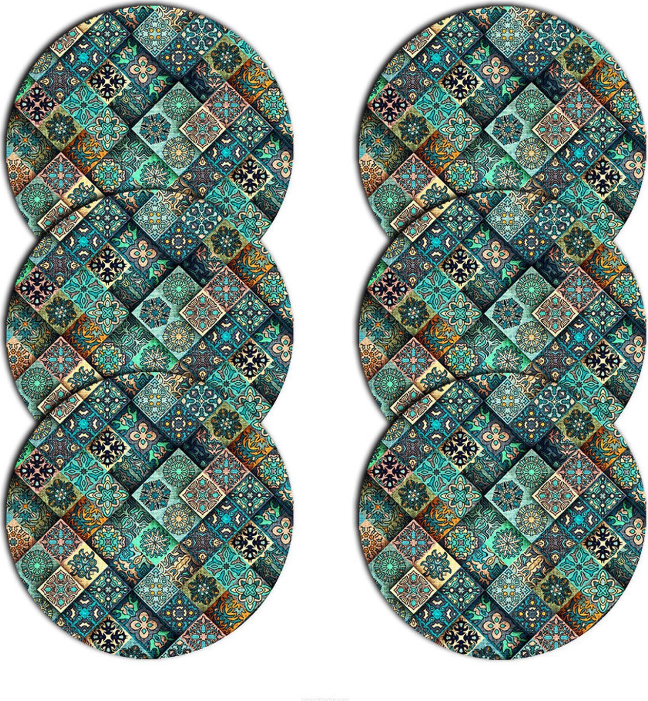 Bertoni Zestaw podkładek na stół okrągłych 6D - ESTERA