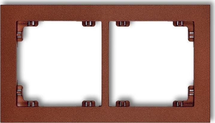Karlik Deco Ramka podwójna brązowy metalik (9DR-2)