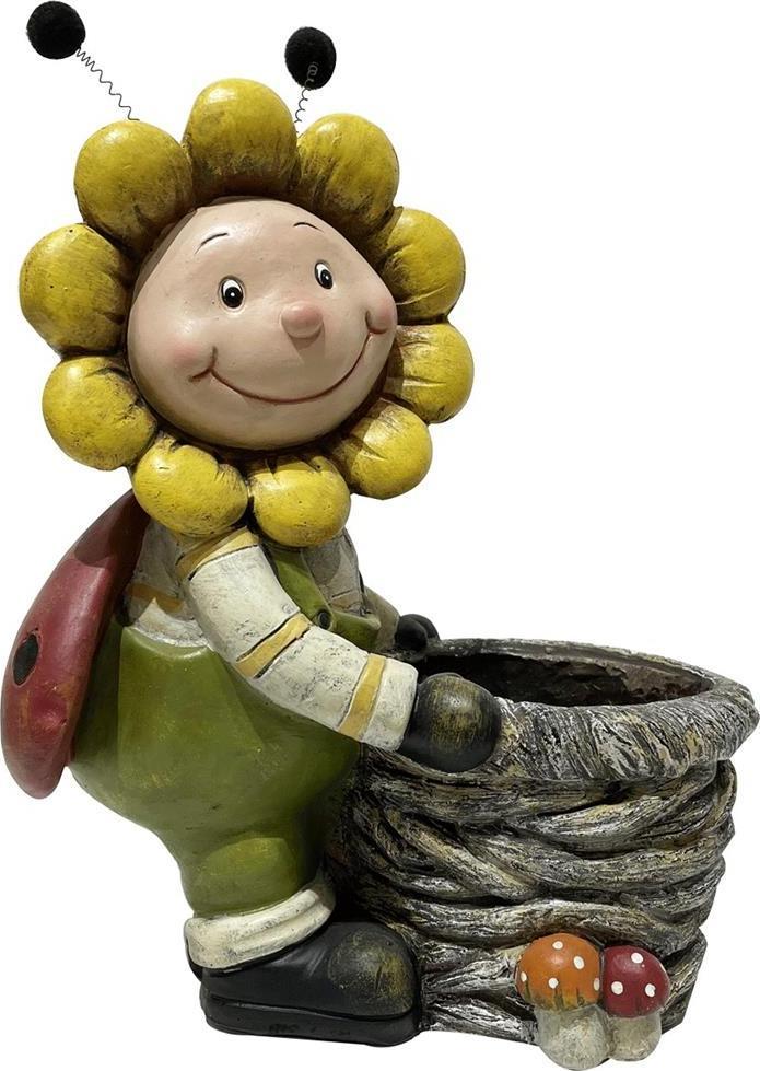 Saska Garden Kwietnik ogrodowy pszczółka, biedronka wys. 34,5cm