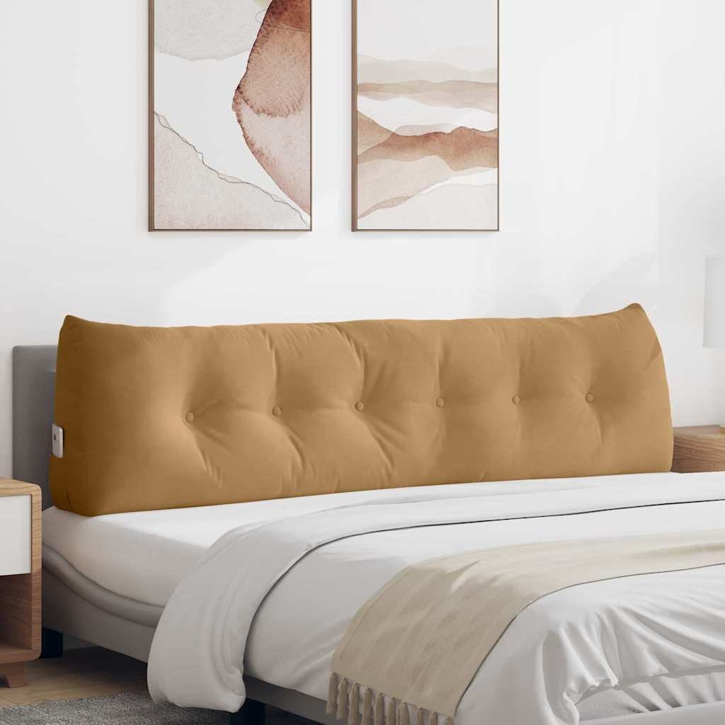 vidaXL Poduszka na plecy Brązowy 180 x 24 x 50 cm Aksamit