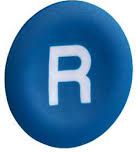 Schneider Electric Wkładka przycisku 22mm płaska niebieska z symbolem RESET (ZBA639)