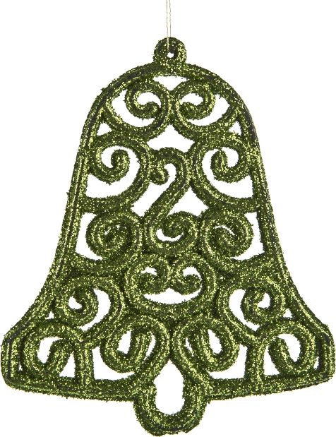 Witek Home 12x Ozdoba świąteczna zielona dzwonek