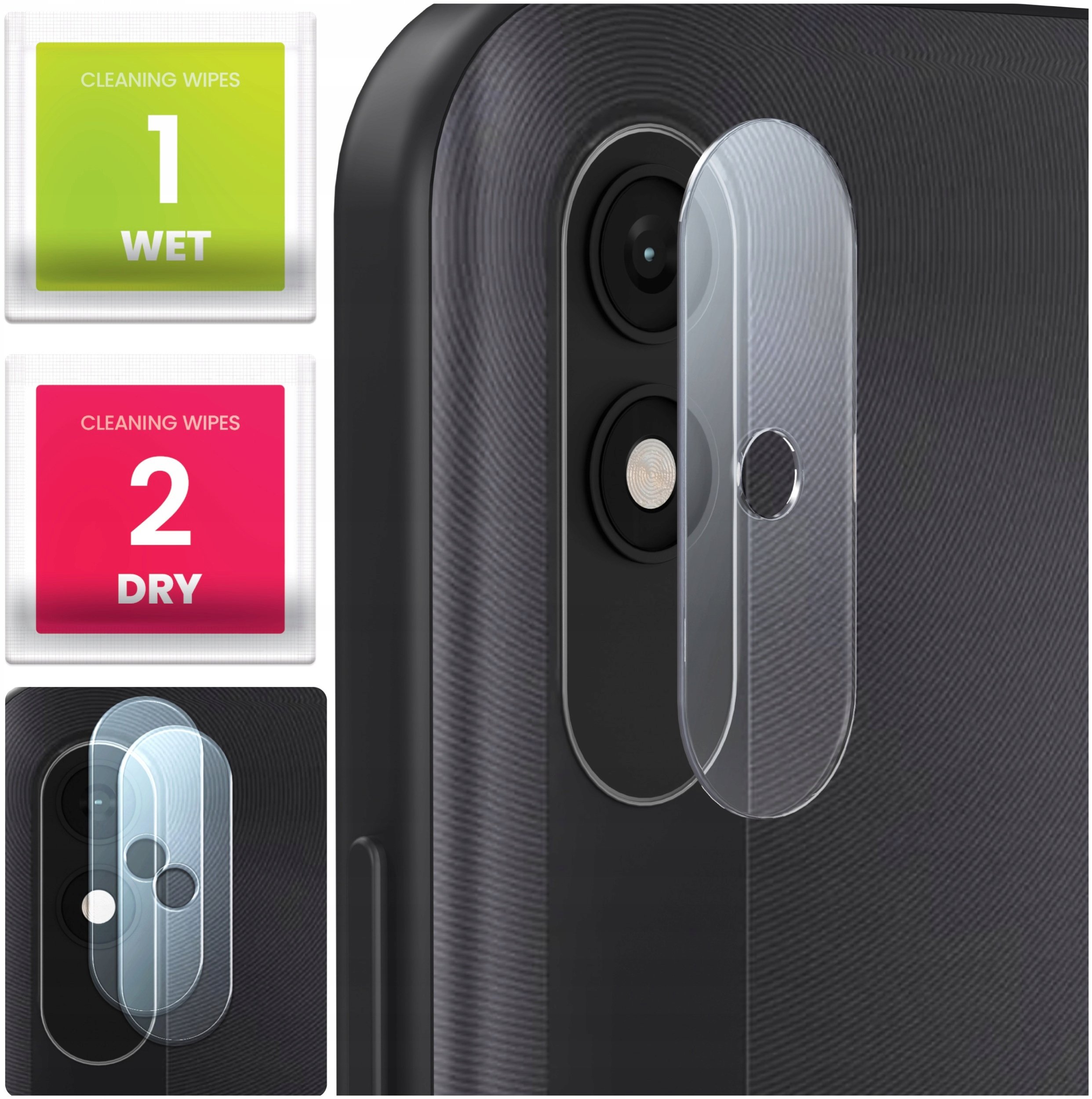 2-PAK Szkło Na Aparat Do Xiaomi Redmi 9A (Hartowane, Na Obiektyw, 9H)