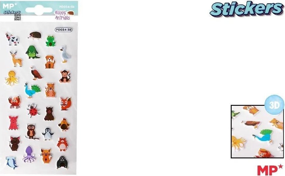 Naklejki 3D wesołe zwierzaki