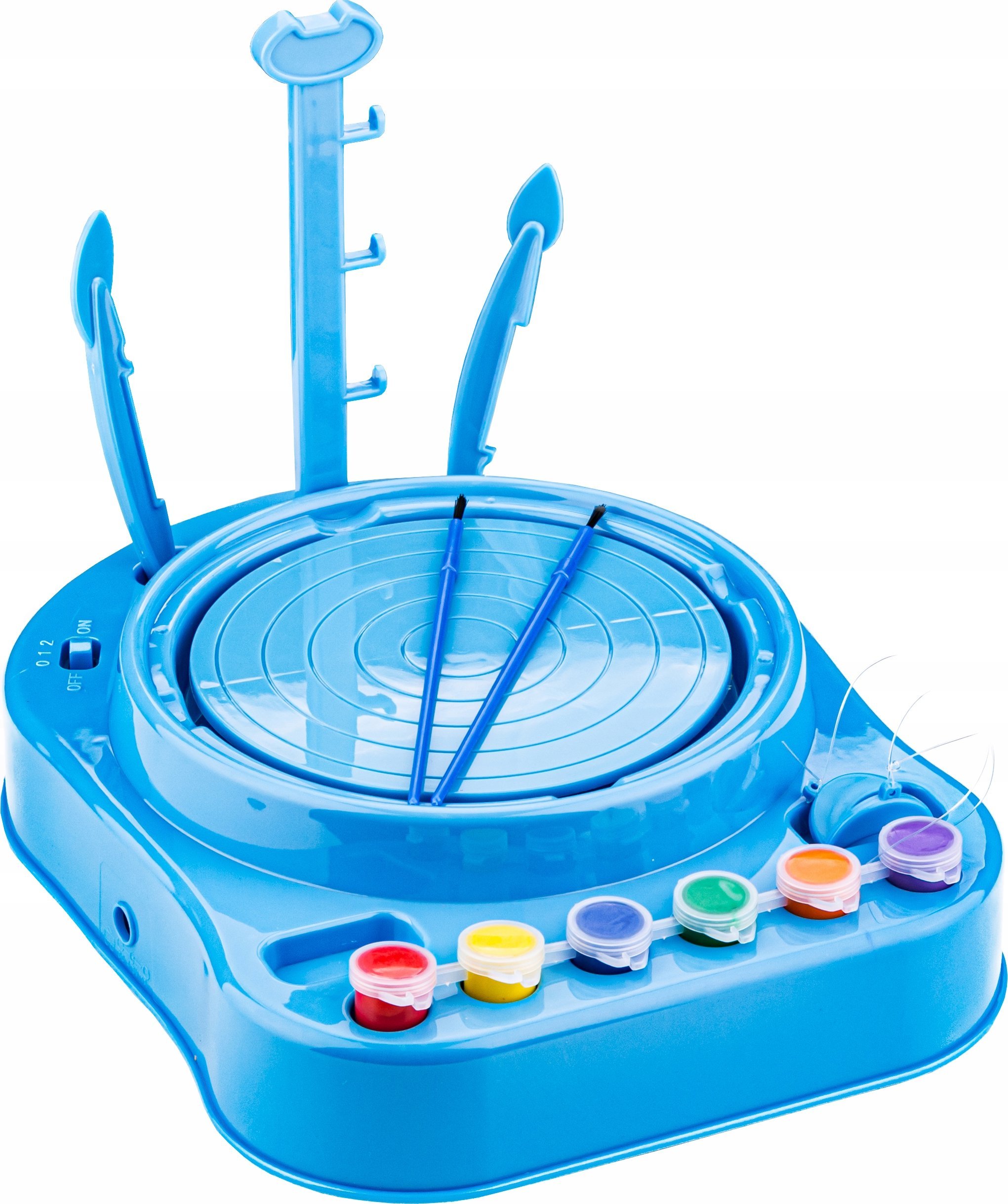 Koło Garncarskie NIEBIESKIE - Mały Artysta - farbki, masa, koło, narzędzia