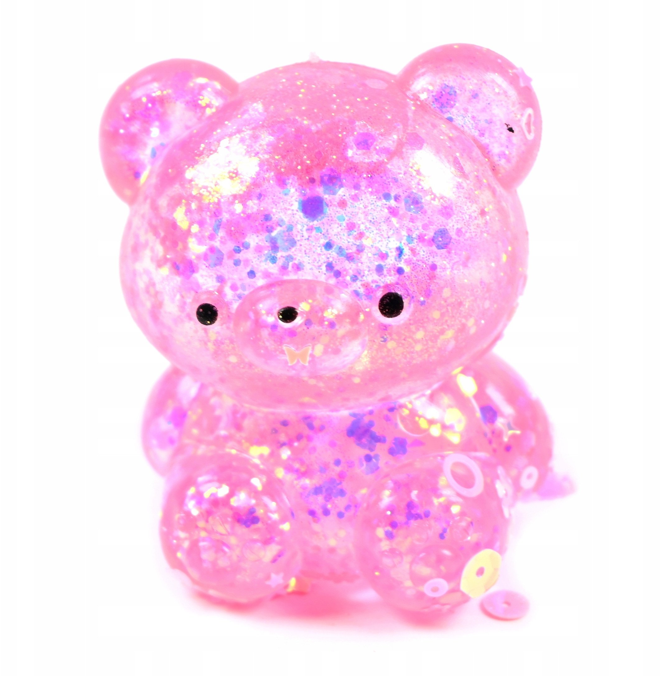 Gniotek miś z dzwoneczkiem 12szt/disp D45085 74279