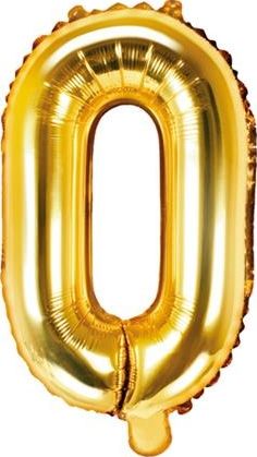 Party Deco Balon foliowy Litera "O", 35cm, złoty uniwersalny