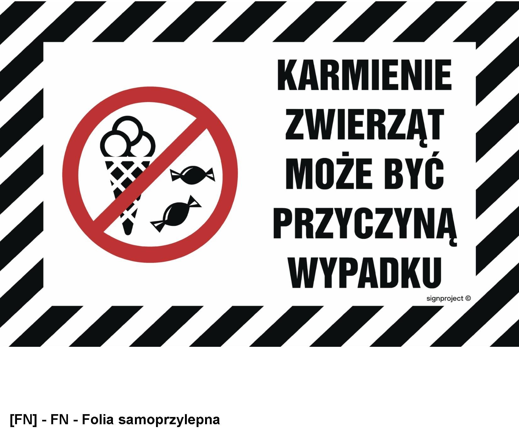 NC021 - Karmienie zwierząt może być przyczyną wypadku 300x200