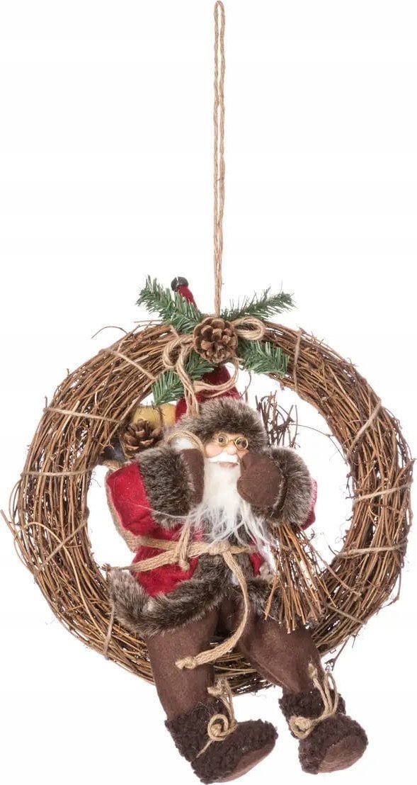 Dekoracja świąteczna Atmosphera Świąteczny wieniec z Mikołajem, Ø 30 cm