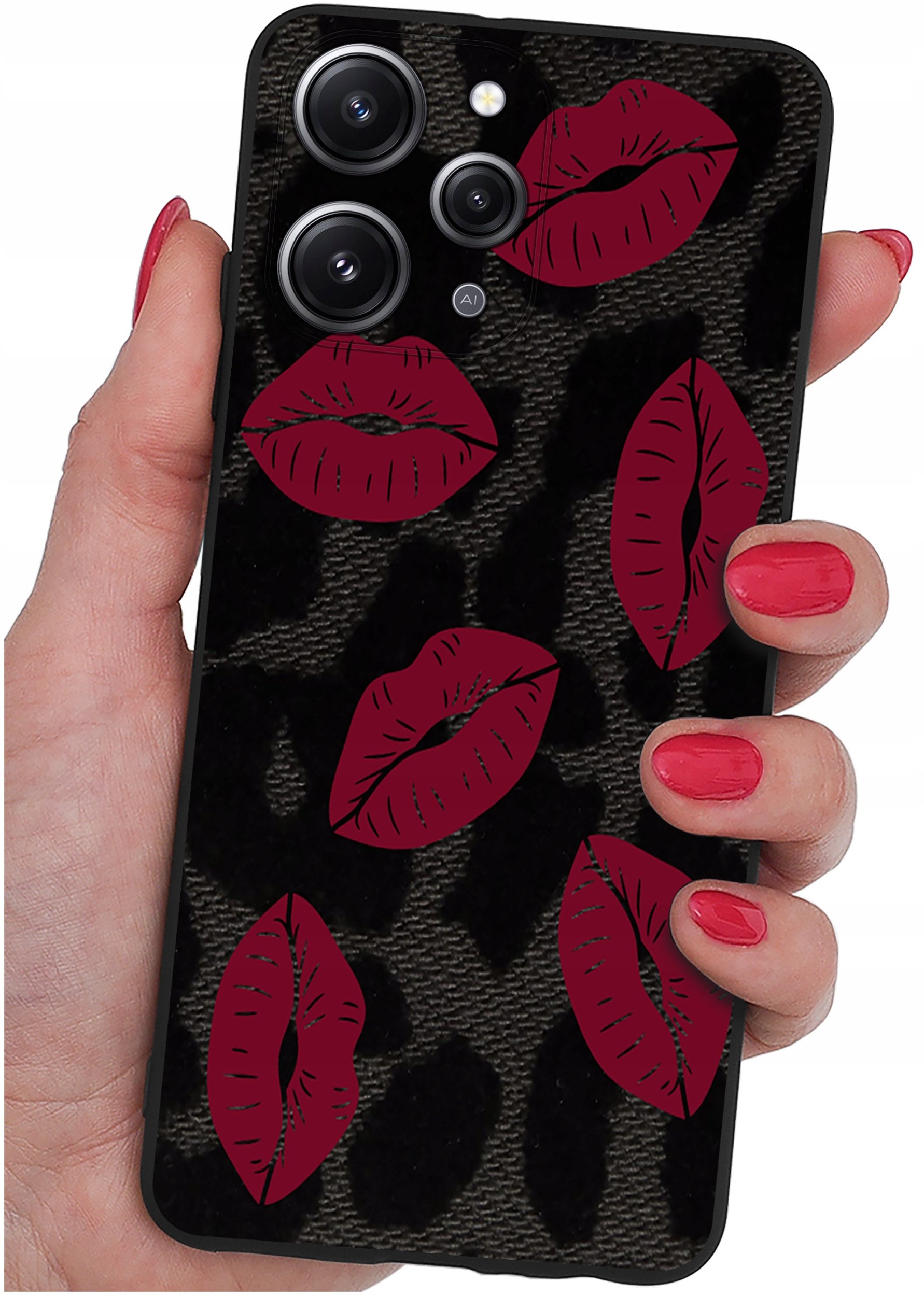 Etui do Xiaomi Redmi 12 4G WZORY |SILIKONOWE MATT CASE + SZKŁO 9H