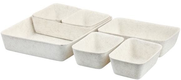 Zestaw filcowych organizerów w różnych rozmiarach