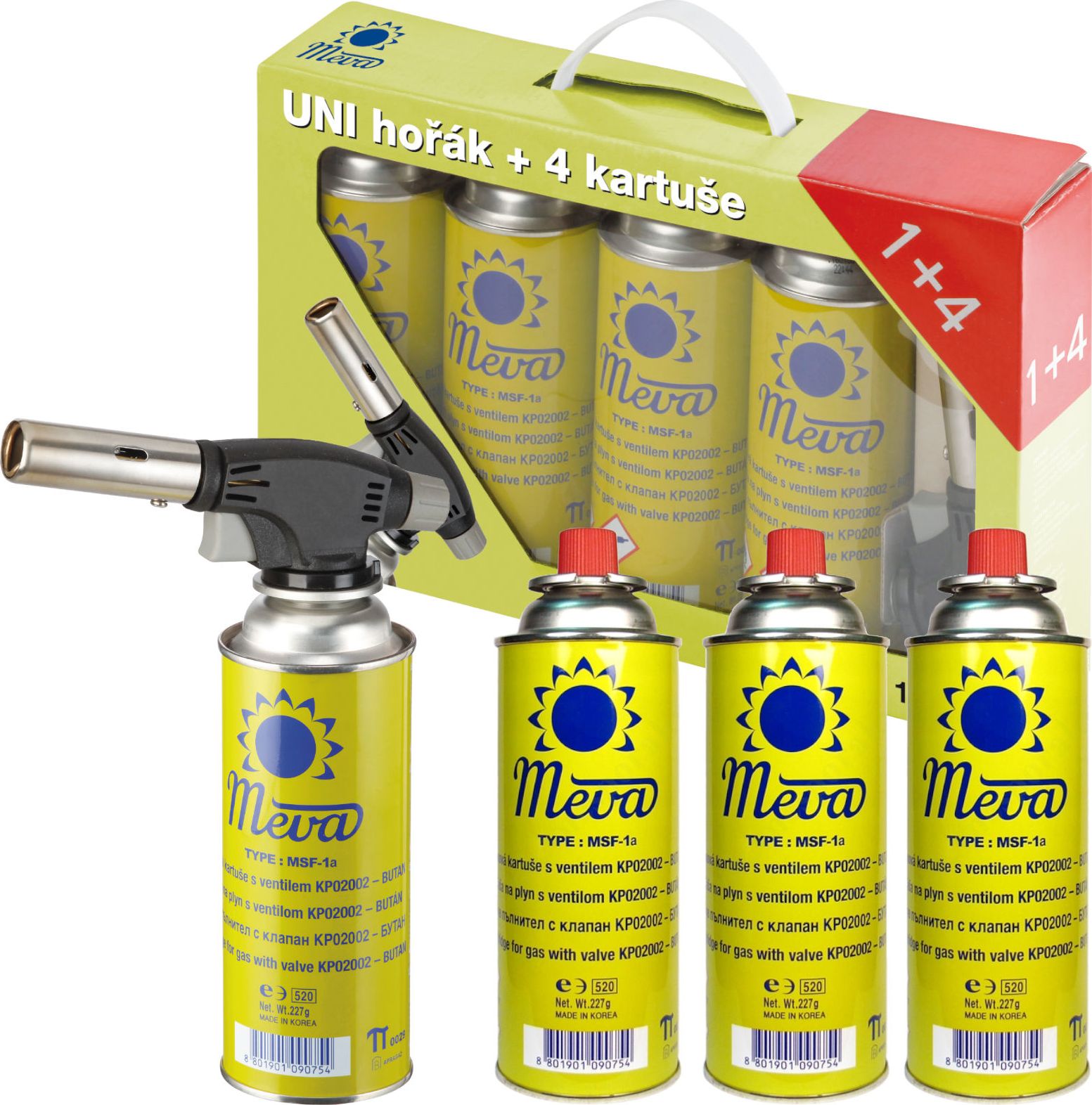 Meva Palnik gazowy uniwersalny gastronomiczny Creme Brulle 1kW zestaw