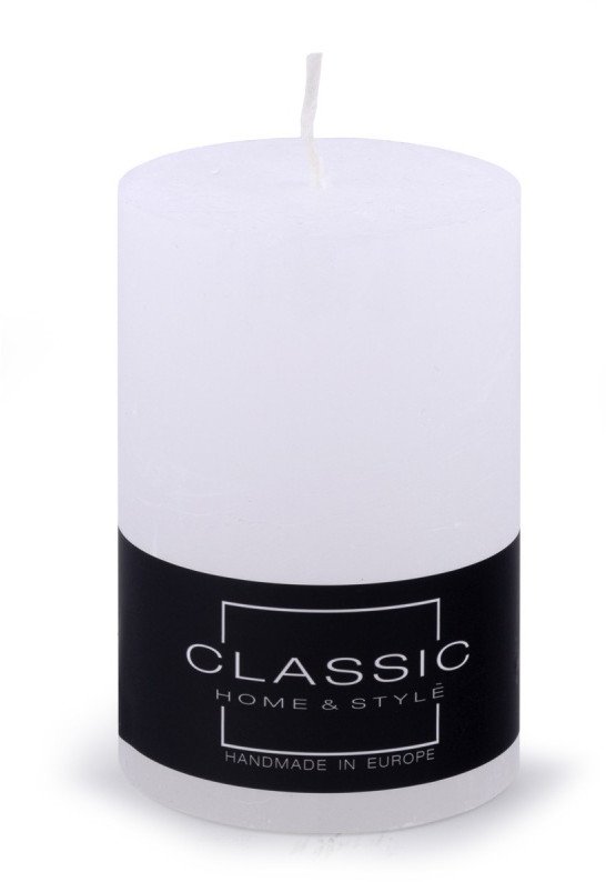 Świeca słupek rustykalna DONAU HOME, 70x100 mm, biała