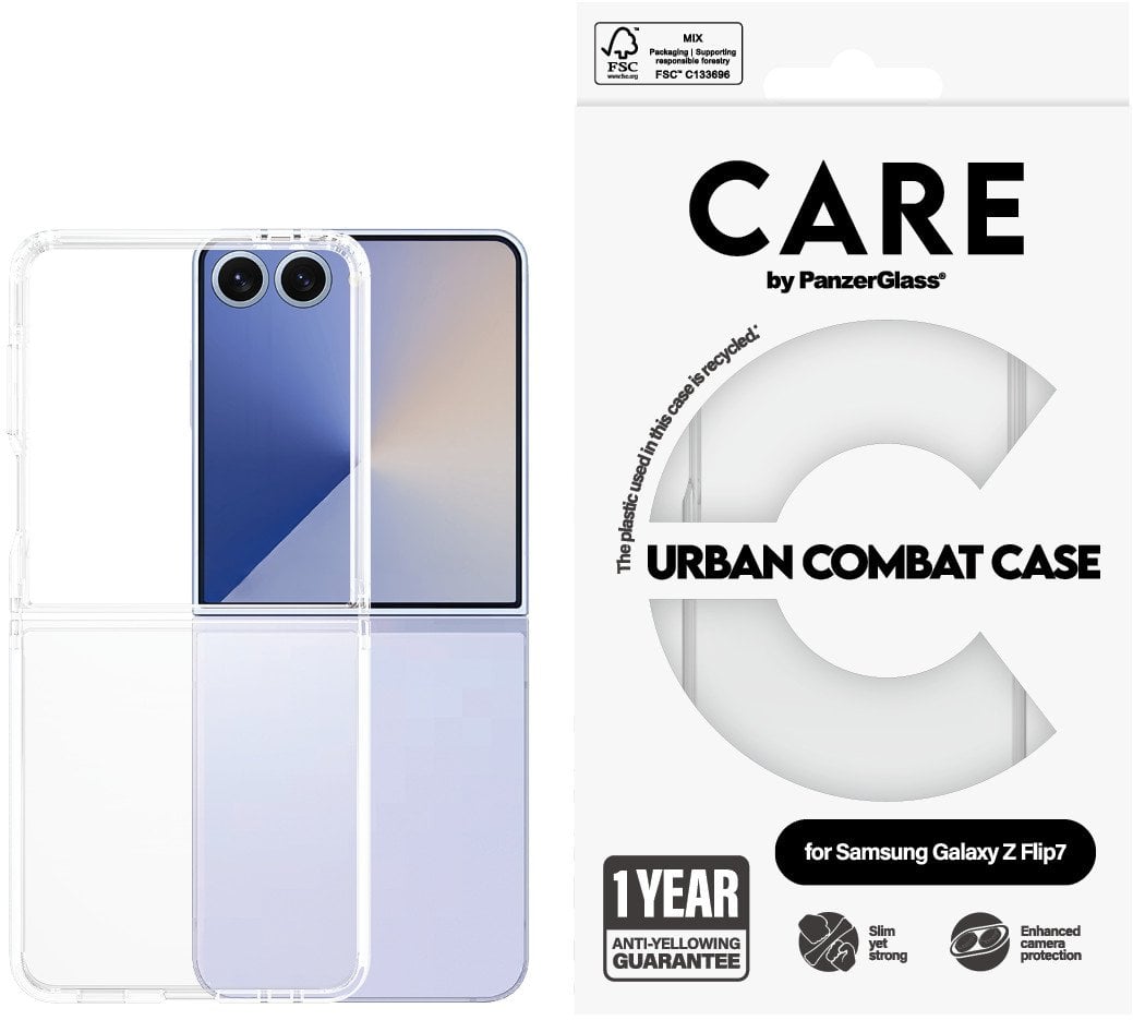 PanzerGlass Etui CARE by Flagship Urban Combat do Samsung Galaxy Z Flip7 przezroczysty