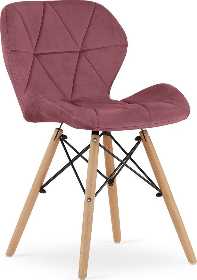 Leobert Krzesło LAGO Aksamit - ciemny róż x 1