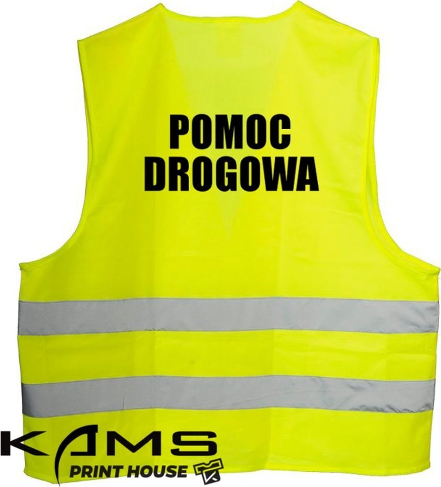 R.E.I.S. Kamizelka POMOC DROGOWA - kamizelka ostrzegawcza z napisem - pomarańczowy 6XL