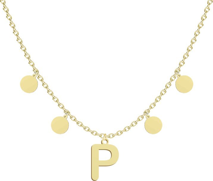 Radziszewska Jewellery Choker Litera Inicjał Pozłacany Naszyjnik