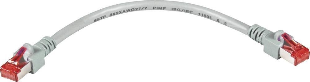EFB EFB RJ45 Patchkabel S/FTP Cat.6 LSZH 0.15m GRAU reines Kupfer Laengenaufdruck auf Knickschutztuelle patentiert