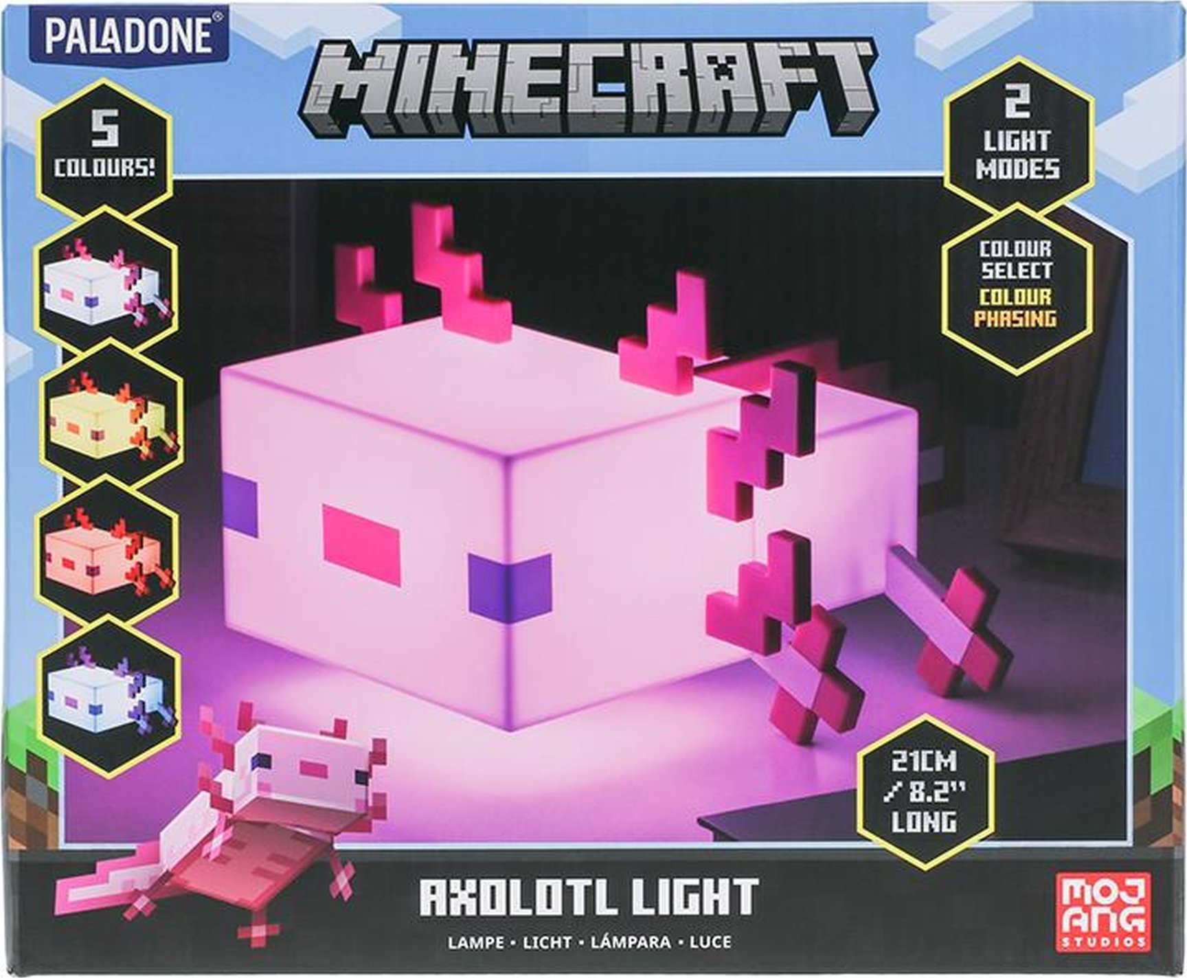 Paladone Minecraft Lampka wielokolorowa Axolotl