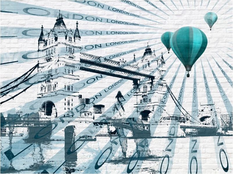 DecoNest Fototapeta - Lot balonem nad Tower Bridge - 350X270