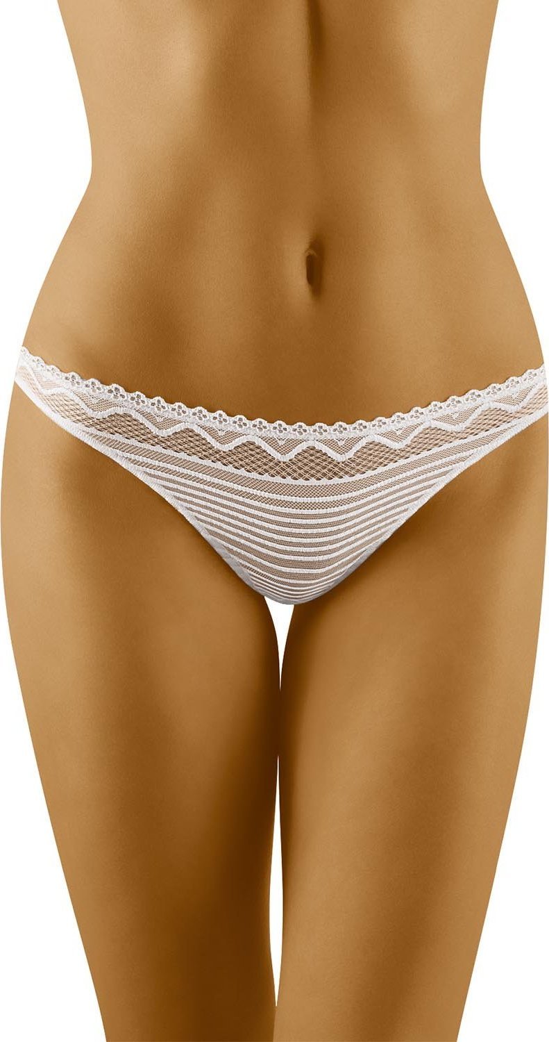 Wolbar Wol-Bar Kanikani biały M Majtki stringi