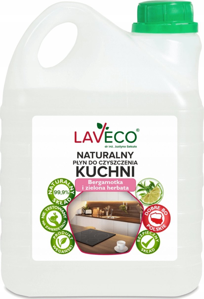 LAVECO Płyn do czyszczenia kuchni bergamotka i zielona herbata 2 l
