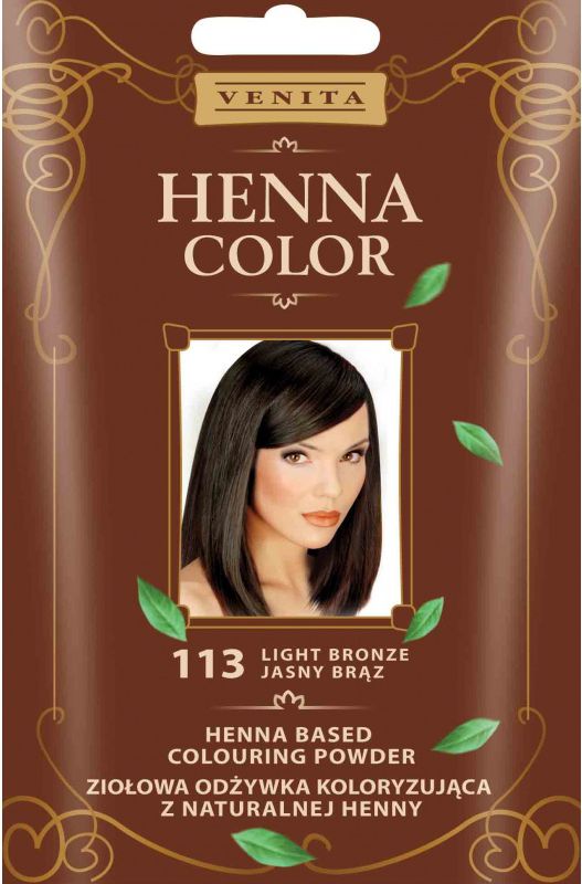 Venita Ziołowa odżywka koloryzująca Henna Color 30g 113 jasny brąz