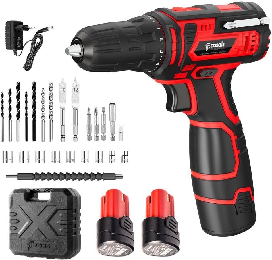 Akumulatorowa wiertarko-wkrętarka 12V CASALS CID1251BCA