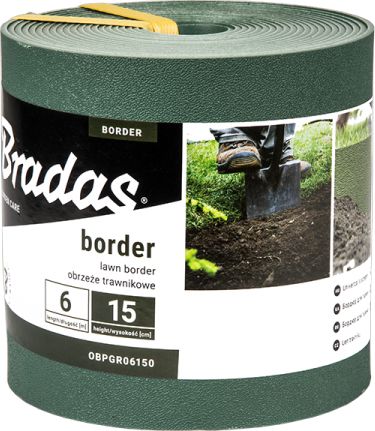 Bradas Obrzeże trawnikowe BORDER proste 6m/15cm zielone Bradas 7569