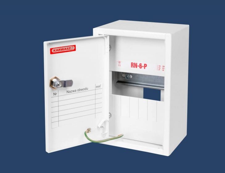 Karwasz Rozdzielnica bezpiecznikowa n/t plombowana biała RN-6-P