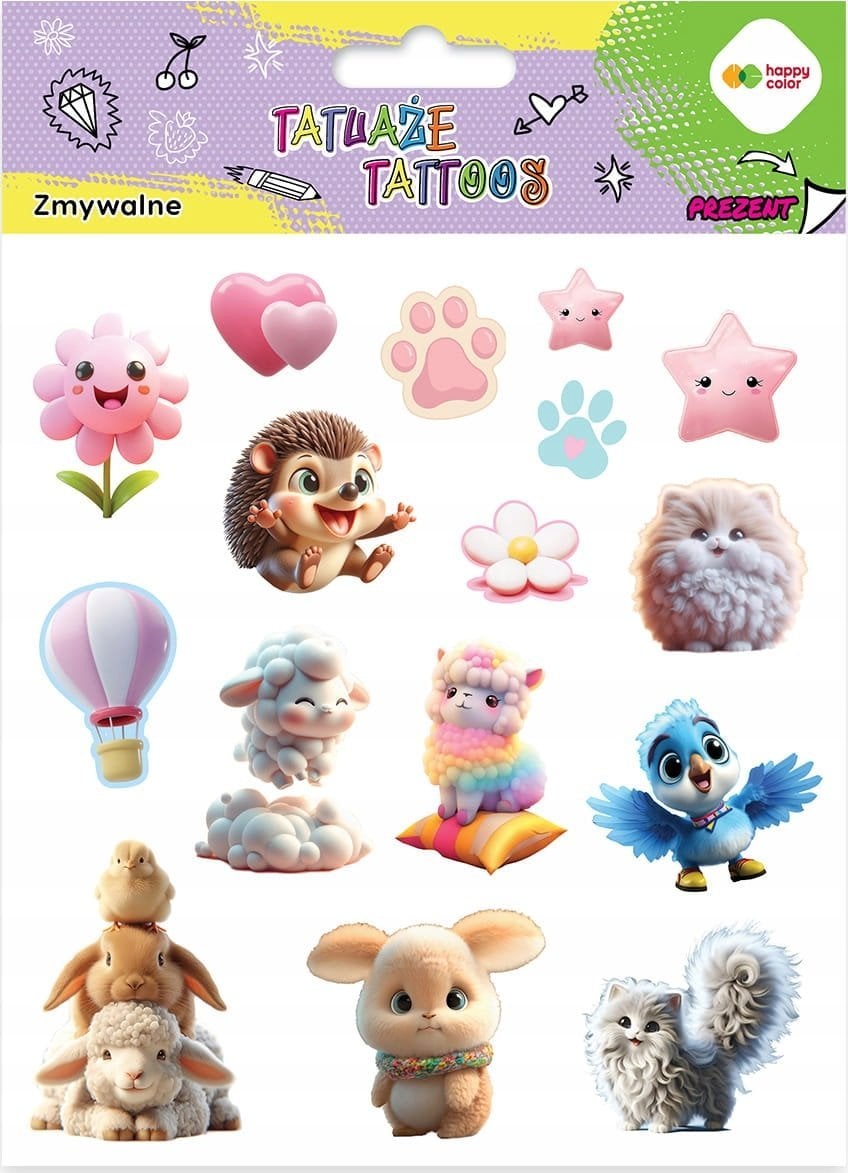 BaByliss Tatuaże zmywalne Animals Fluffy HAPPY COLOR