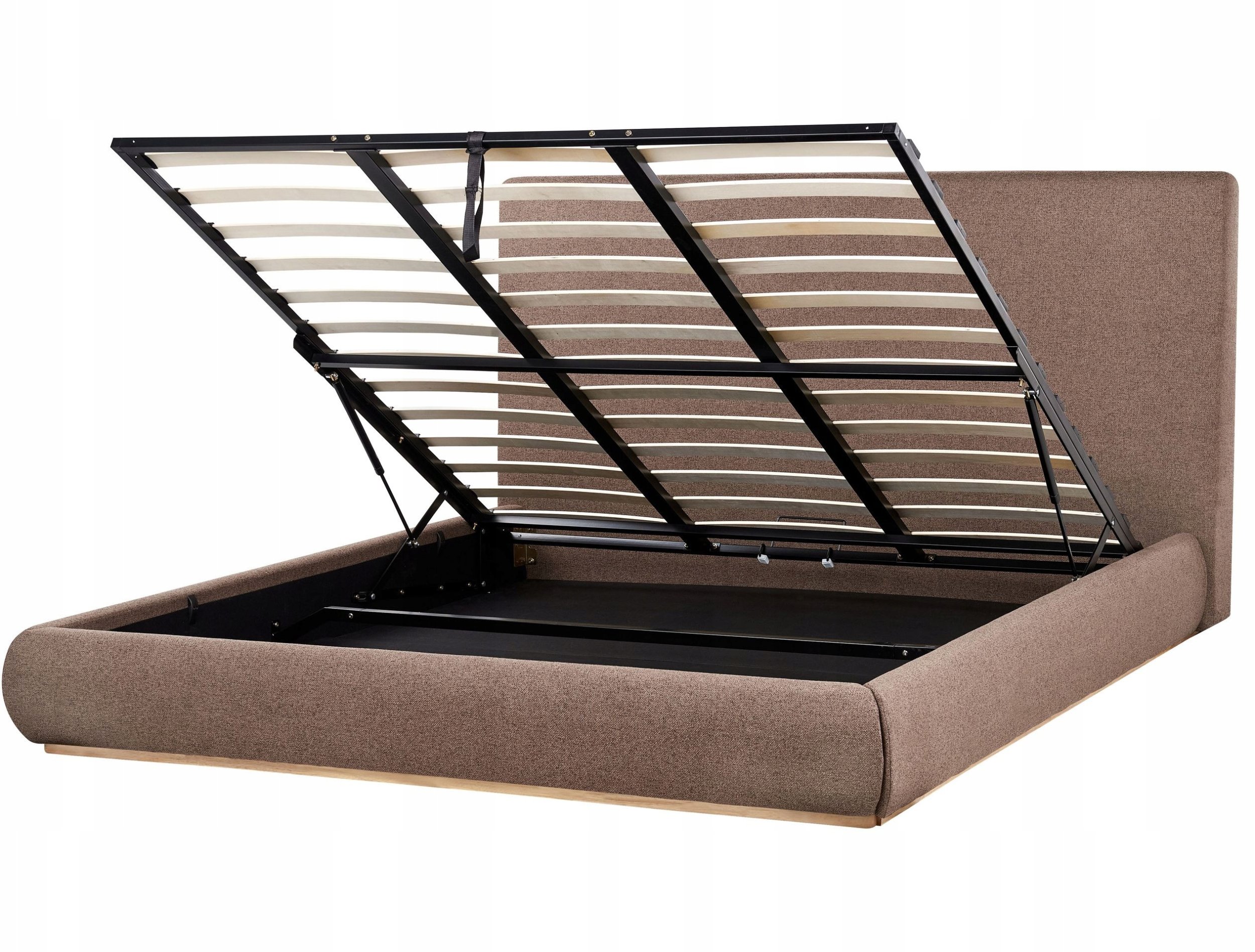 Łóżko z pojemnikiem CAMPAGNE 180 x 200 cm Ciemnobrązowy