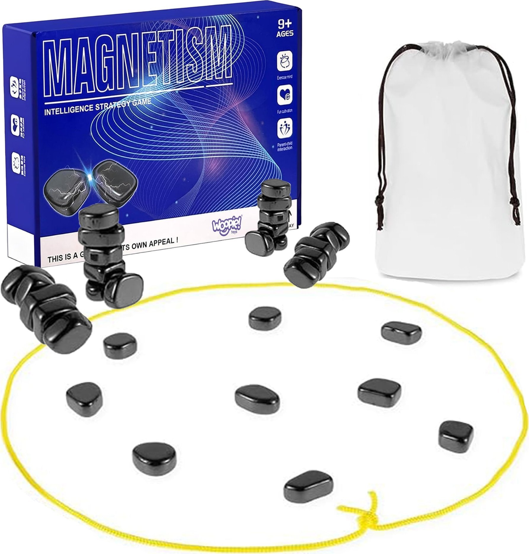 Woopie WOOPIE Gra Kamienie Magnetyczne w Sznurku 27 el.