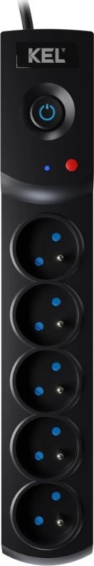 Listwa Zasilająca Przeciwprzepięciowa 5-Gniazd 3M Czarna 10A 2300W W-100038 Plastrol