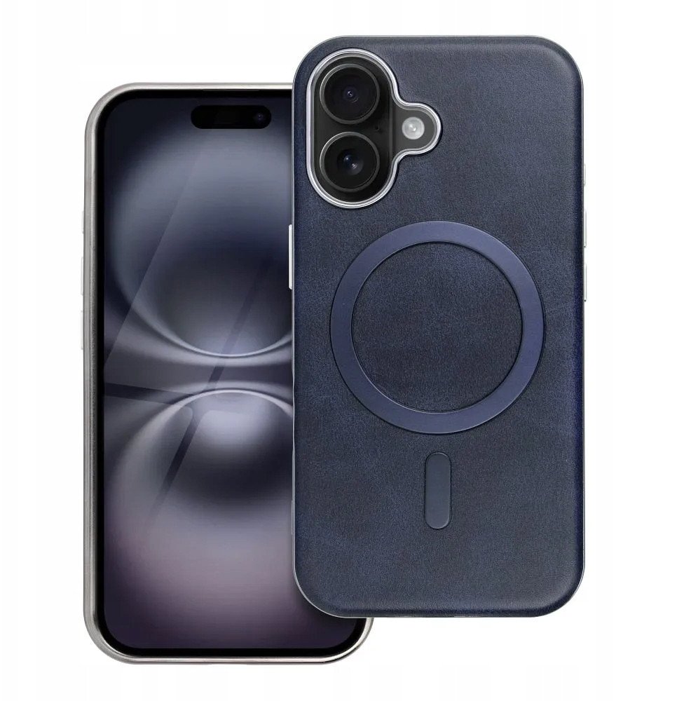 Futerał GENTLEMAN MAG COVER kompatybilny z MagSafe do IPHONE 16e (SE 4 2025) granatowy