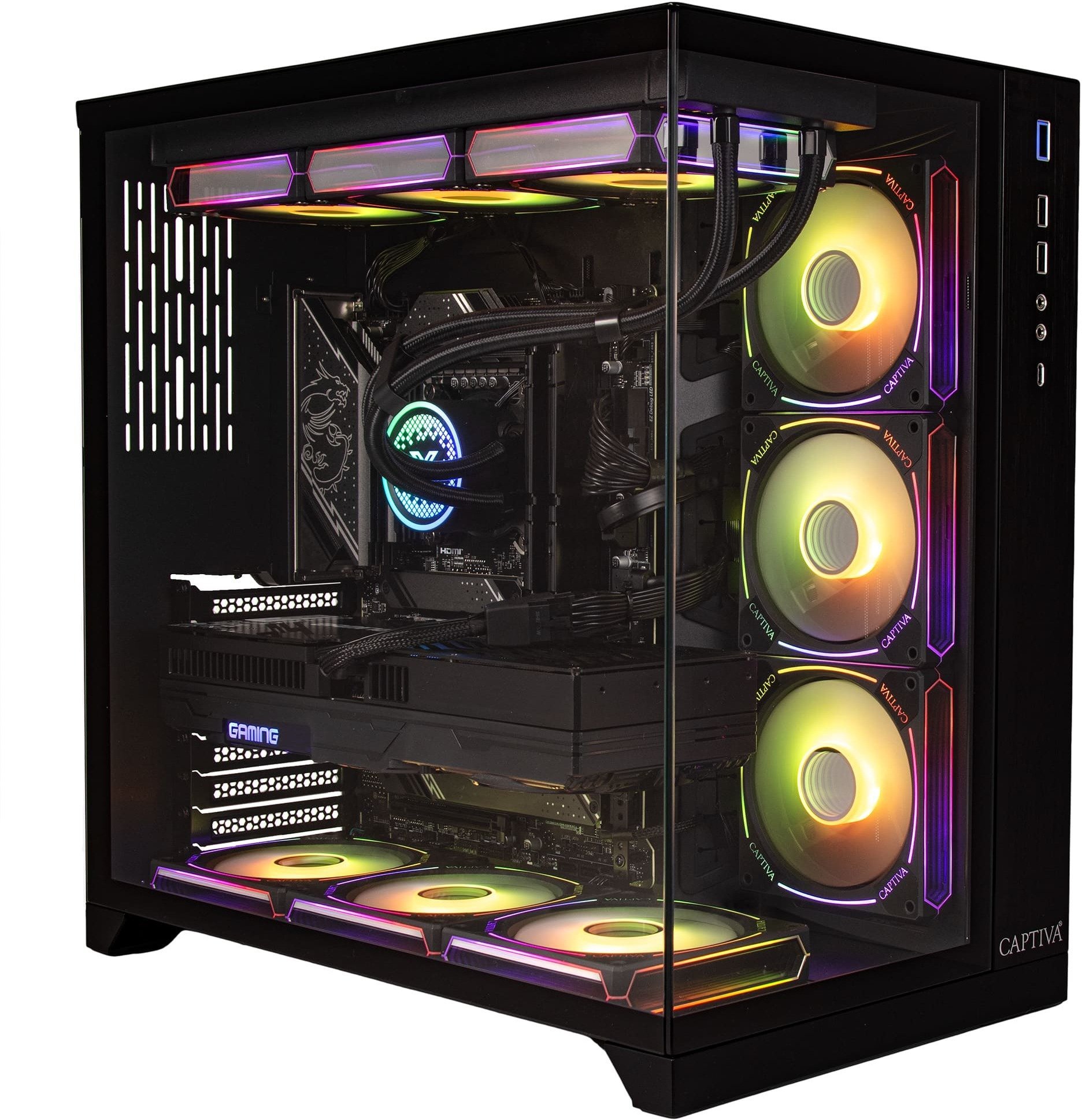 Komputer Captiva PC Highend Gaming I90-064 (i9-14900KF/RTX5070 12GB GDDR7/SSD 2TB/64GB/WLAN/Windows 11 Home 64-bit) Intel® Core™ i9 DDR5-SDRAM NVIDIA