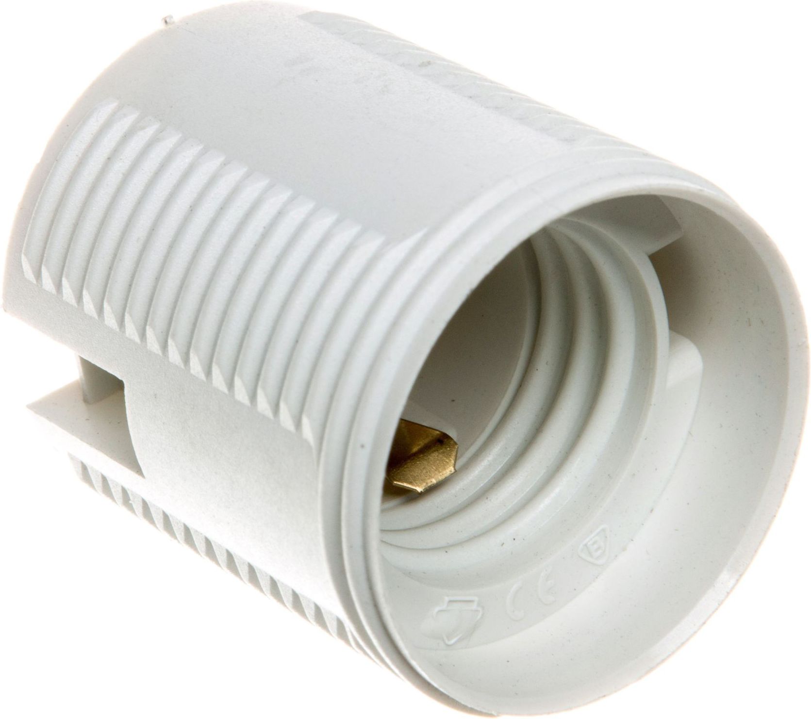 Kontakt-Simon Oprawka izolacyjna FOBOS E27 jednoczęściowa z gwintem zewnętrznym biała OTE27-11T (TOF-27110Txx-010)