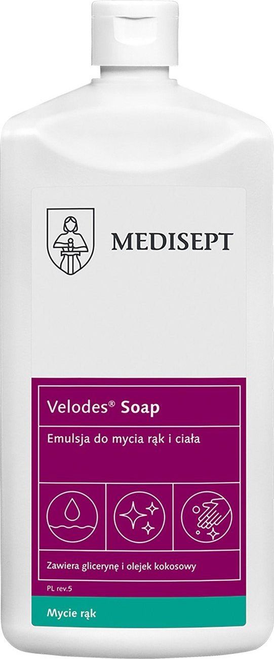 Medisept MEDISEPT Velodes Soap 500ml Emulsja do mycia ciała i rąk