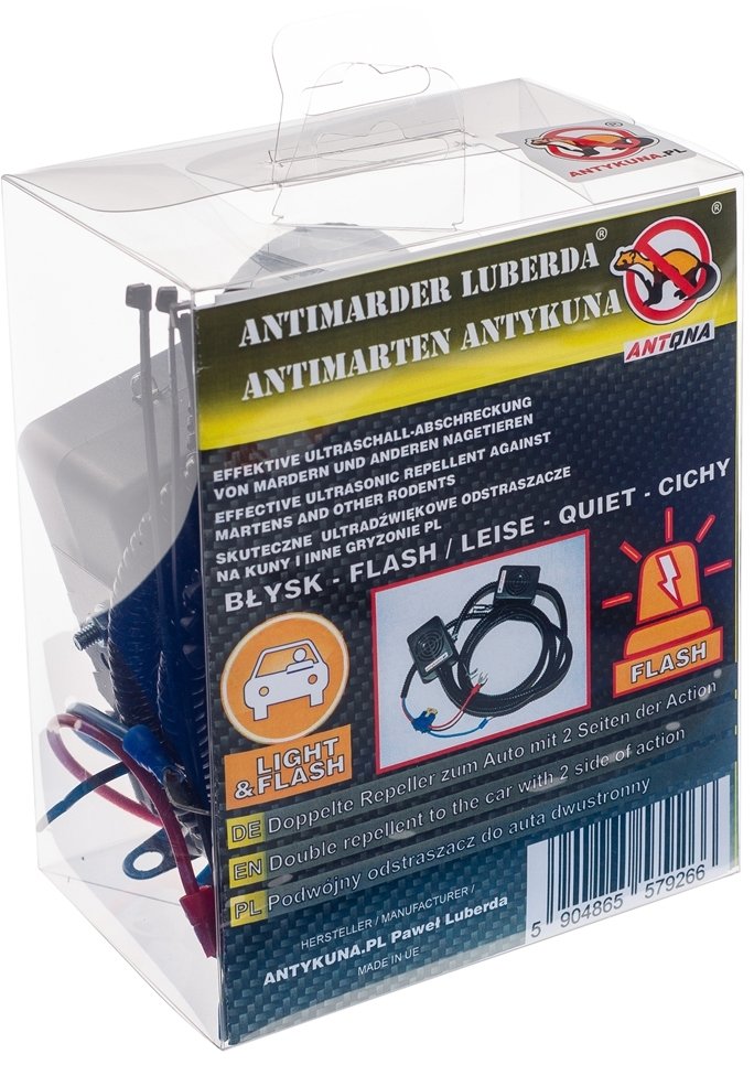 Antykuna.pl Odstraszacz do busów i SUV CICHY I BŁYSKAJĄCY na 4 strony 12V