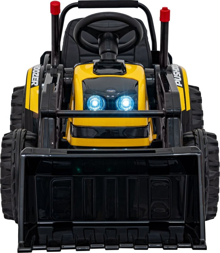 Koparka Traktor na akumulator dla dzieci Żółty + Ruchome Ramię Łyżka + Pilot + Wolny Start + Radio FM + LED