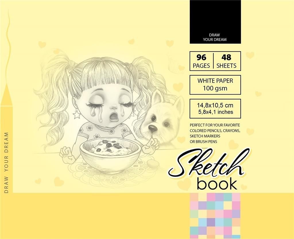 Fresh Szkicownik 10.5x14.8cm 96k żółty