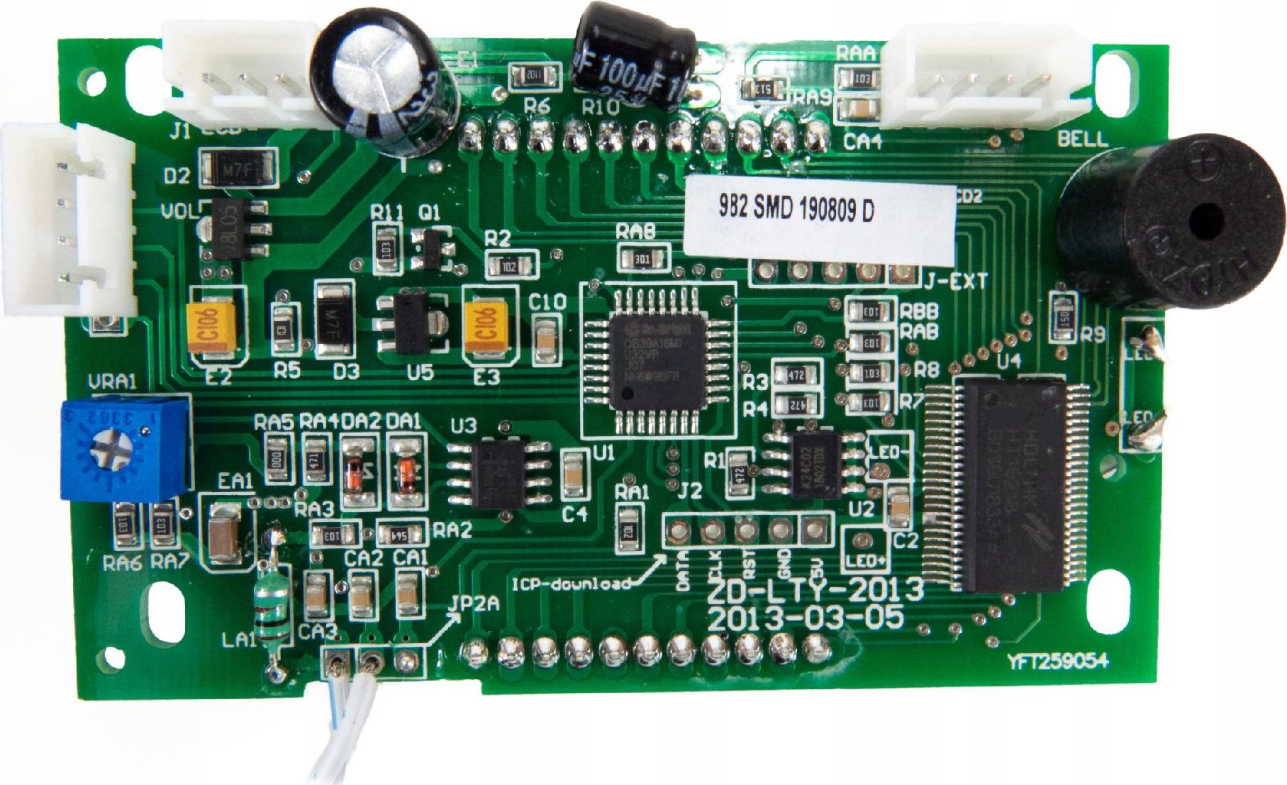 Techrebal Wyświetlacz LCD zielony do Hot-Air ZD-982