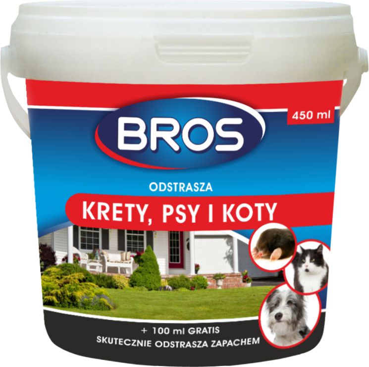 Bros Odstrasza krety, psy i koty 450g