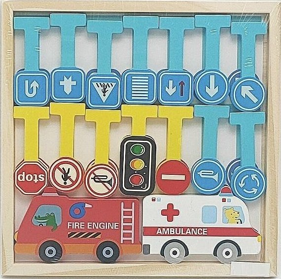 Układanka drewniana Pojazdy