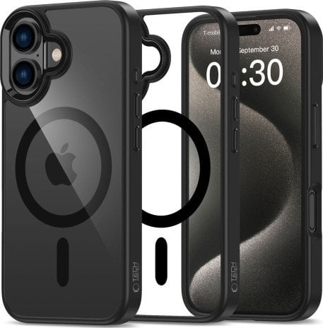 Tech-Protect TECH-PROTECT MAGMAT MAGSAFE IPHONE 16 BLACK/CLEAR