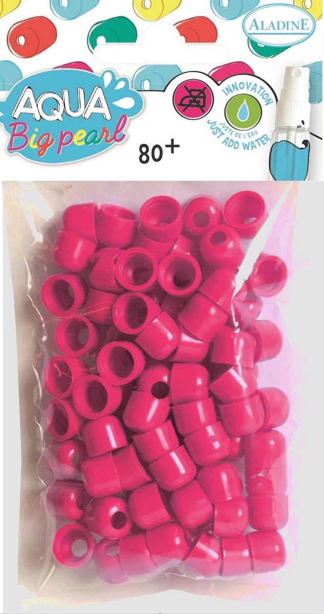 Aladine Koraliki Aqua Big pearl 80 szt. Magenta