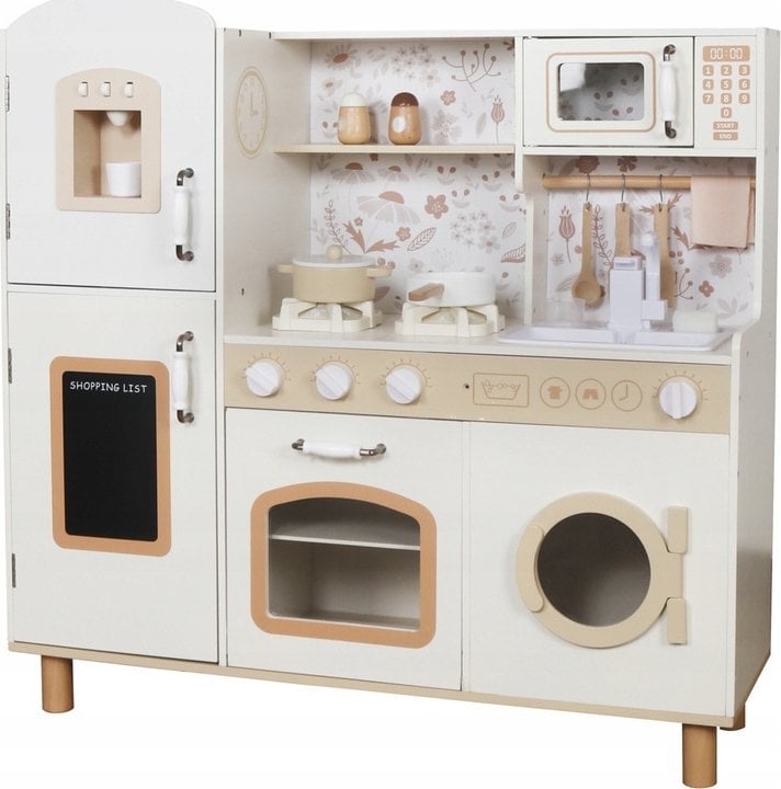 Piękna Duża Kuchnia drewniana dla dzieci Piekarnik Pralka Lodówka ZA5271